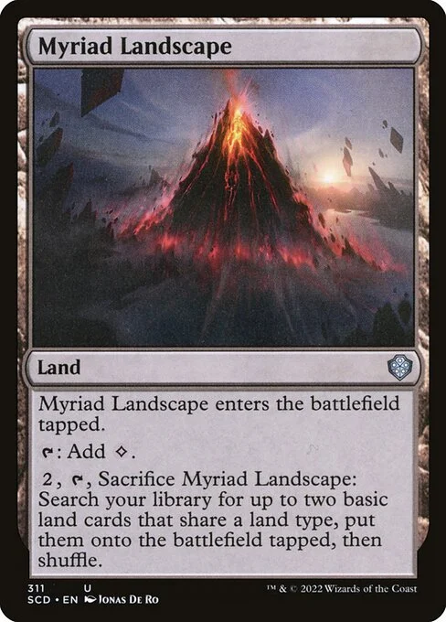 Myriad Landscape, carta Magic di tipo Land illustrata da Jonas De Ro