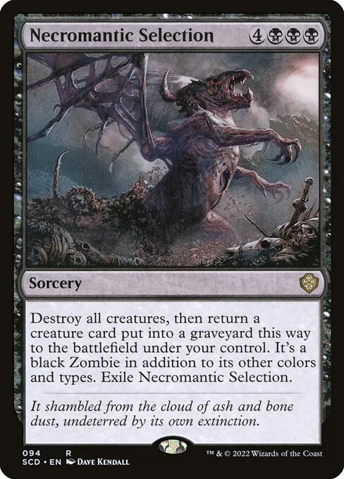 Necromantic Selection, carta Magic di tipo Sorcery illustrata da Dave Kendall