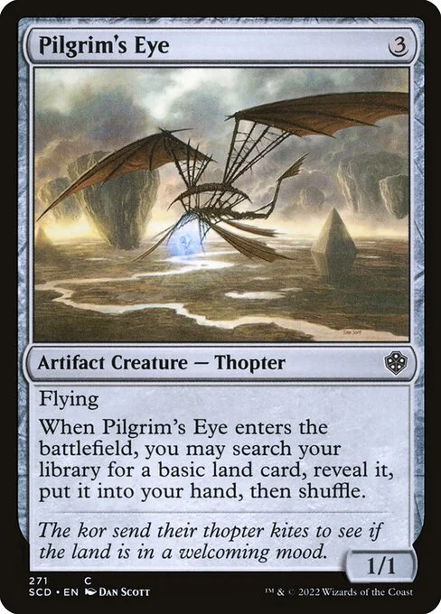 Pilgrim's Eye, carta Magic di tipo Artifact Creature — Thopter illustrata da Dan Murayama Scott
