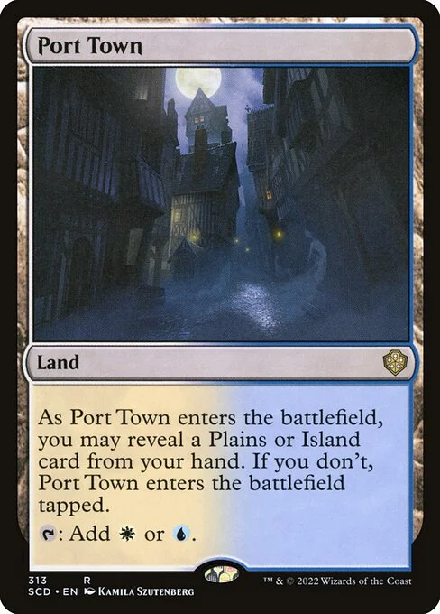 Port Town, carta Magic di tipo Land illustrata da Kamila Szutenberg