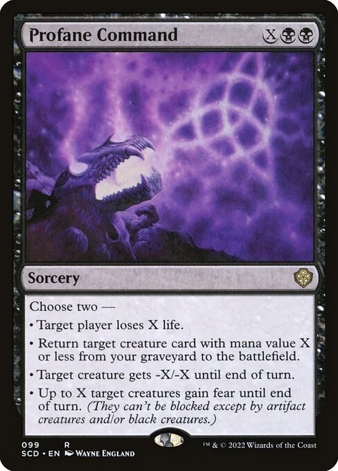 Profane Command, carta Magic di tipo Sorcery illustrata da Wayne England