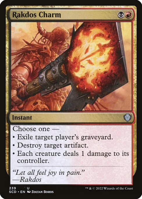Rakdos Charm, carta Magic di tipo Instant illustrata da Zoltan Boros