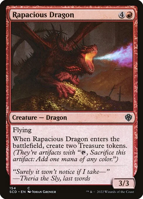 Rapacious Dragon, carta Magic di tipo Creature — Dragon illustrata da Johan Grenier