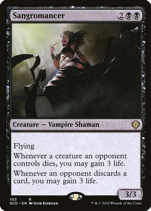Sangromancer, carta Magic di tipo Creature — Vampire Shaman illustrata da Igor Kieryluk