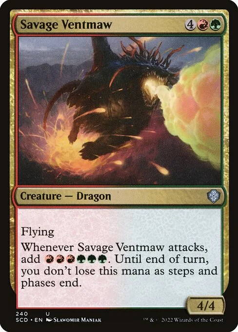Savage Ventmaw, carta Magic di tipo Creature — Dragon illustrata da Slawomir Maniak