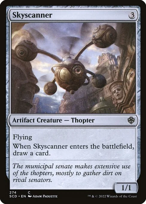 Skyscanner, carta Magic di tipo Artifact Creature — Thopter illustrata da Adam Paquette