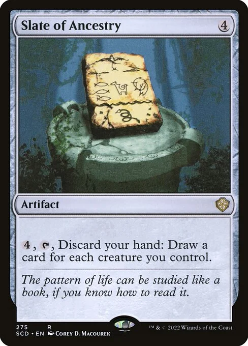 Slate of Ancestry, carta Magic di tipo Artifact illustrata da Corey D. Macourek