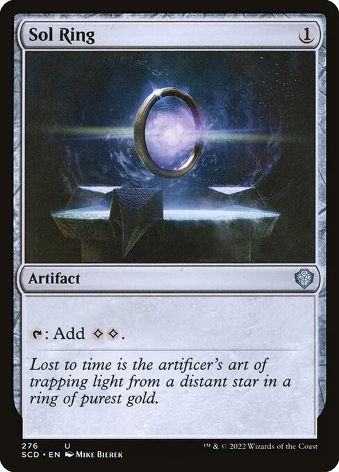 Sol Ring, carta Magic di tipo Artifact illustrata da Mike Bierek