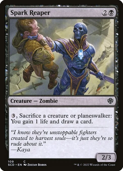 Spark Reaper, carta Magic di tipo Creature — Zombie illustrata da Zoltan Boros