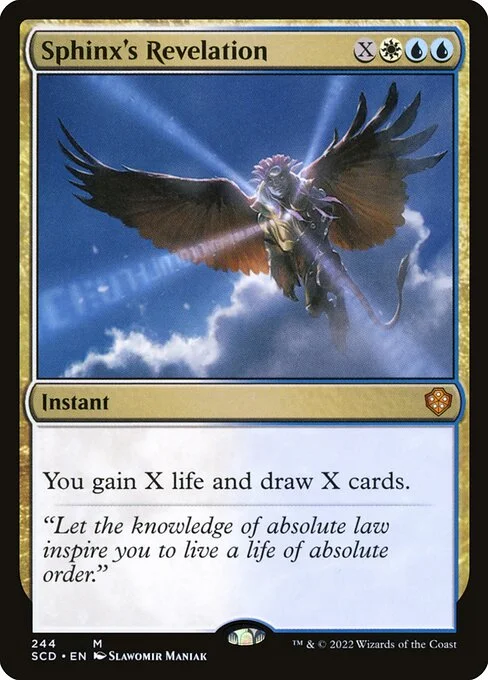 Sphinx's Revelation, carta Magic di tipo Instant illustrata da Slawomir Maniak