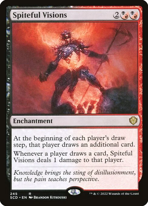 Spiteful Visions, carta Magic di tipo Enchantment illustrata da Brandon Kitkouski