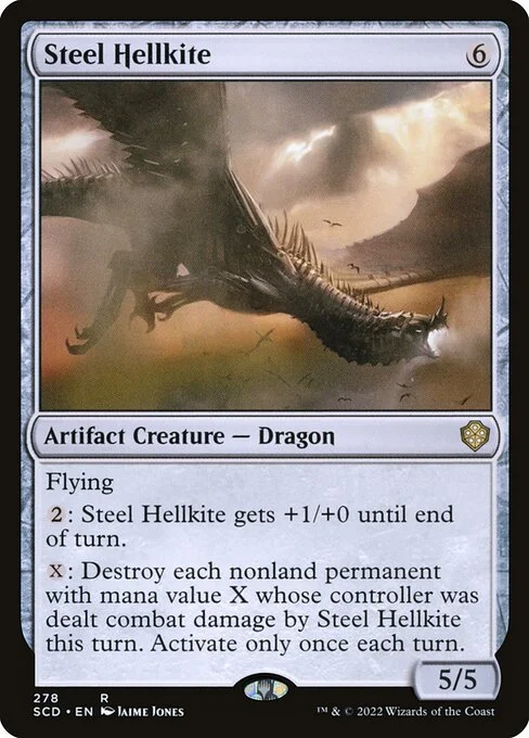 Steel Hellkite, carta Magic di tipo Artifact Creature — Dragon illustrata da Jaime Jones