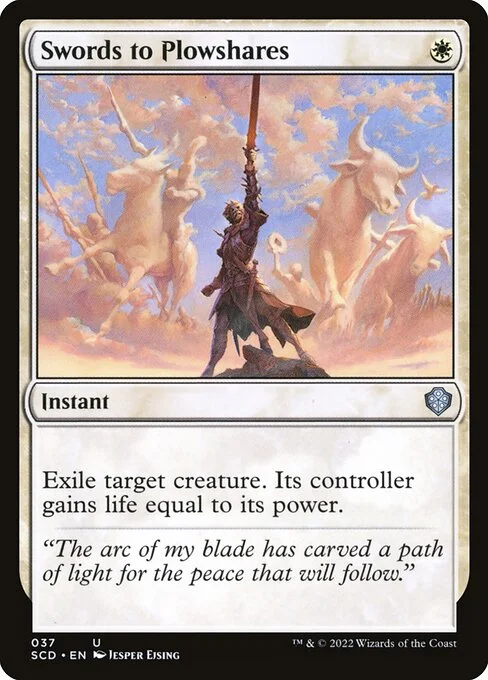 Swords to Plowshares, carta Magic di tipo Instant illustrata da Jesper Ejsing