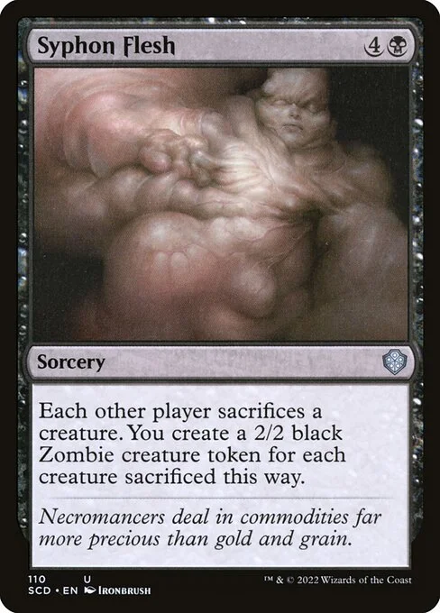 Syphon Flesh, carta Magic di tipo Sorcery illustrata da Ironbrush