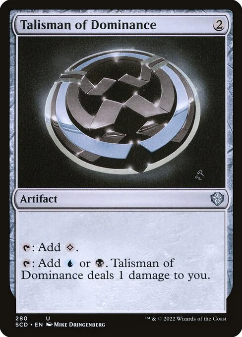 Talisman of Dominance, carta Magic di tipo Artifact illustrata da Mike Dringenberg