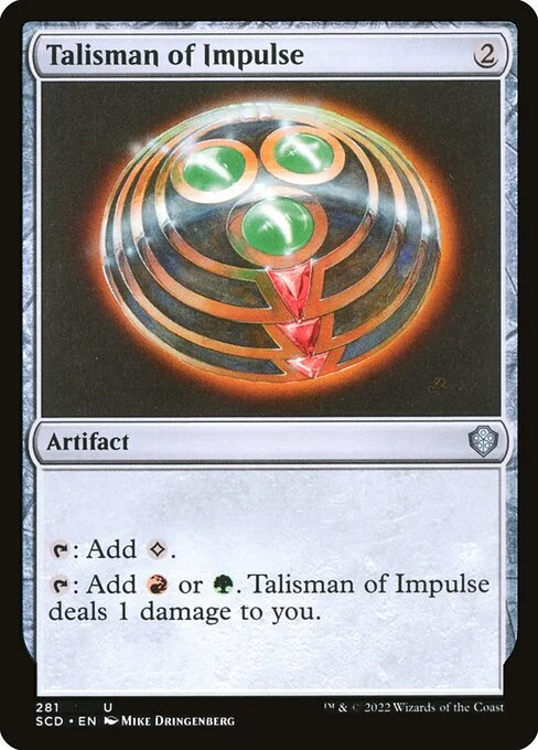 Talisman of Impulse, carta Magic di tipo Artifact illustrata da Mike Dringenberg