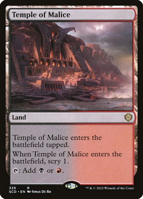 Temple of Malice, carta Magic di tipo Land illustrata da Jonas De Ro