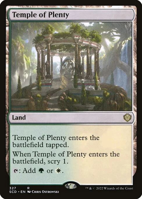 Temple of Plenty, carta Magic di tipo Land illustrata da Chris Ostrowski