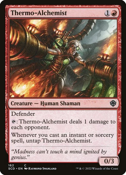 Thermo-Alchemist, carta Magic di tipo Creature — Human Shaman illustrata da Raymond Swanland