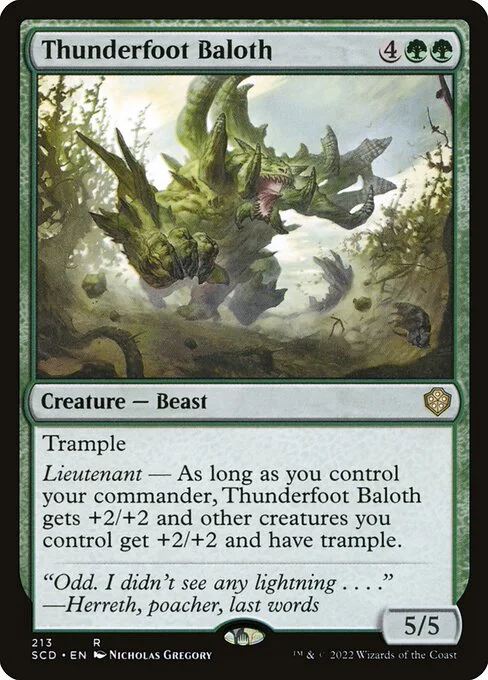 Thunderfoot Baloth, carta Magic di tipo Creature — Beast illustrata da Nicholas Gregory