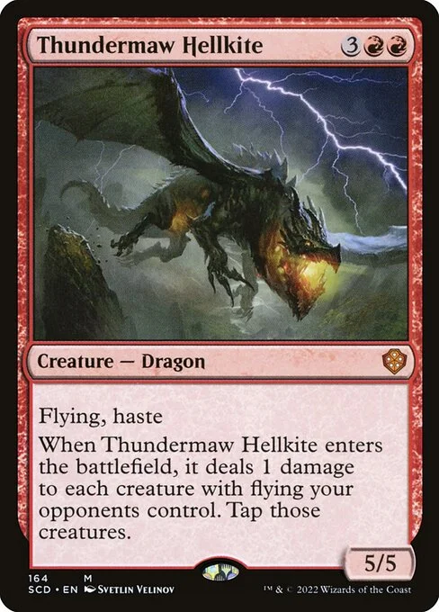 Thundermaw Hellkite, carta Magic di tipo Creature — Dragon illustrata da Svetlin Velinov