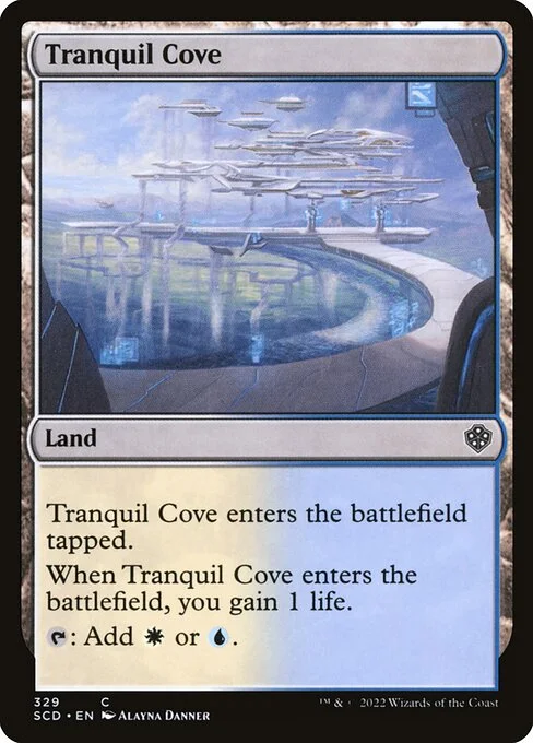 Tranquil Cove, carta Magic di tipo Land illustrata da Alayna Danner