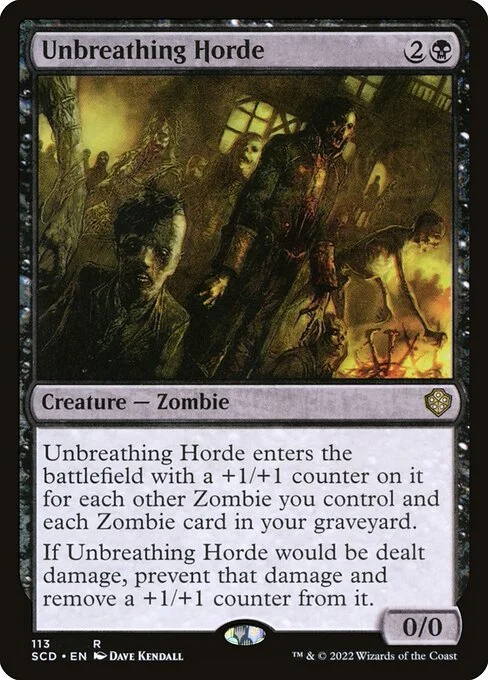 Unbreathing Horde, carta Magic di tipo Creature — Zombie illustrata da Dave Kendall