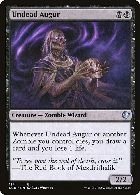 Undead Augur, carta Magic di tipo Creature — Zombie Wizard illustrata da Sara Winters
