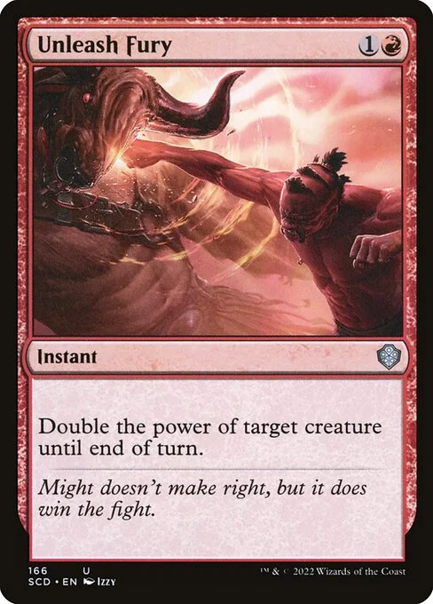 Unleash Fury, carta Magic di tipo Instant illustrata da Izzy