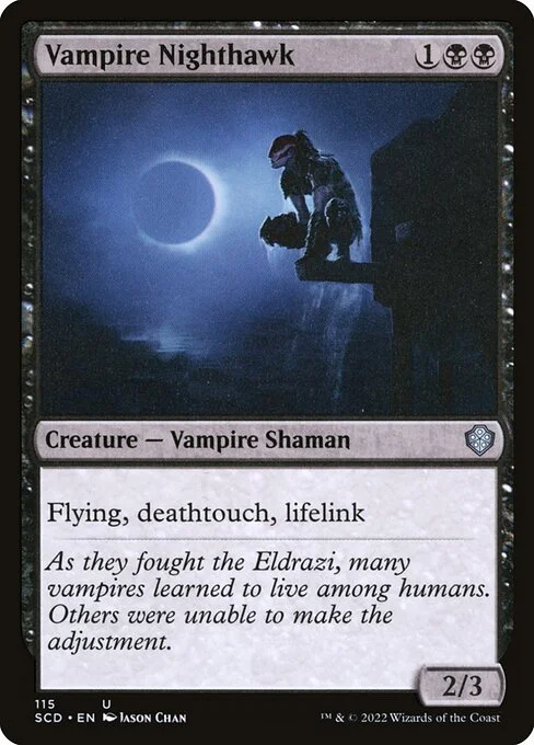 Vampire Nighthawk, carta Magic di tipo Creature — Vampire Shaman illustrata da Jason Chan
