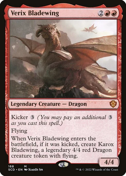 Verix Bladewing, carta Magic di tipo Legendary Creature — Dragon illustrata da XiaoDi Jin
