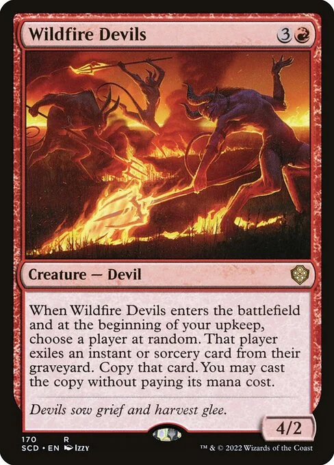 Wildfire Devils, carta Magic di tipo Creature — Devil illustrata da Izzy