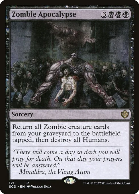 Zombie Apocalypse, carta Magic di tipo Sorcery illustrata da Volkan Baǵa