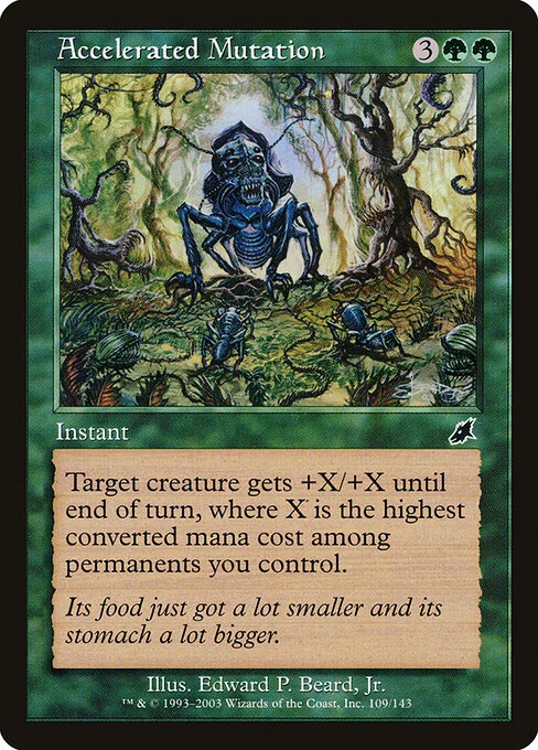 Accelerated Mutation, carta Magic di tipo Instant illustrata da Edward P. Beard, Jr.