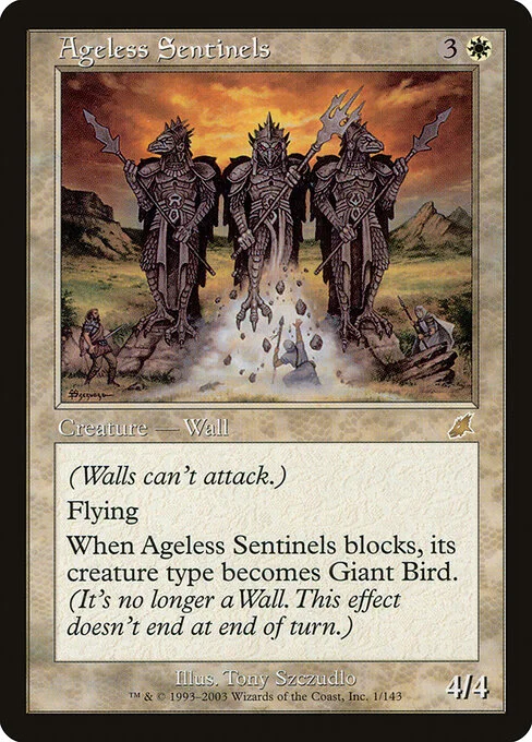 Ageless Sentinels, carta Magic di tipo Creature — Wall illustrata da Tony Szczudlo