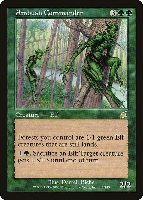 Ambush Commander, carta Magic di tipo Creature — Elf illustrata da Darrell Riche