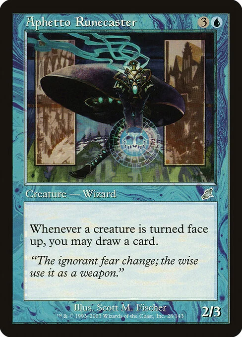 Aphetto Runecaster, carta Magic di tipo Creature — Human Wizard illustrata da Scott M. Fischer