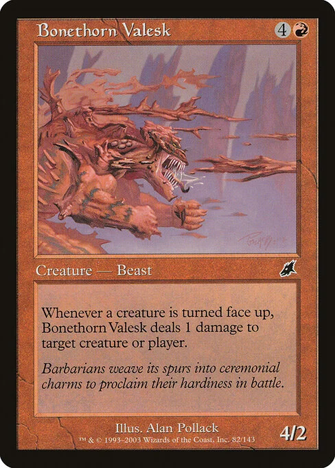 Bonethorn Valesk, carta Magic di tipo Creature — Beast illustrata da Alan Pollack