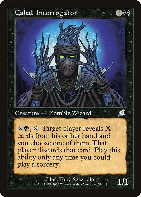 Cabal Interrogator, carta Magic di tipo Creature — Zombie Wizard illustrata da Tony Szczudlo