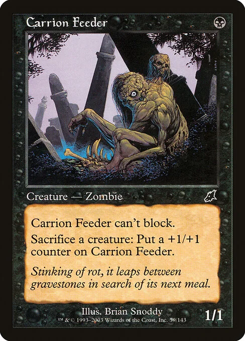 Carrion Feeder, carta Magic di tipo Creature — Zombie illustrata da Brian Snõddy