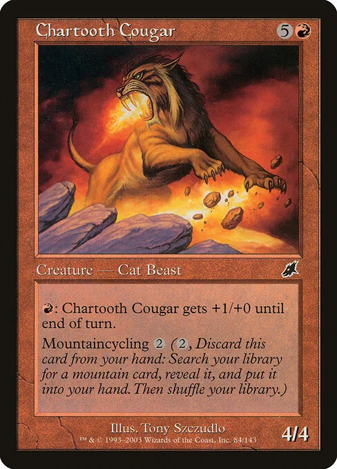 Chartooth Cougar, carta Magic di tipo Creature — Cat Beast illustrata da Tony Szczudlo
