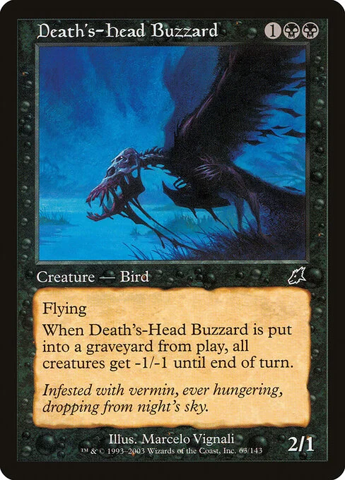 Death's-Head Buzzard, carta Magic di tipo Creature — Bird illustrata da Marcelo Vignali