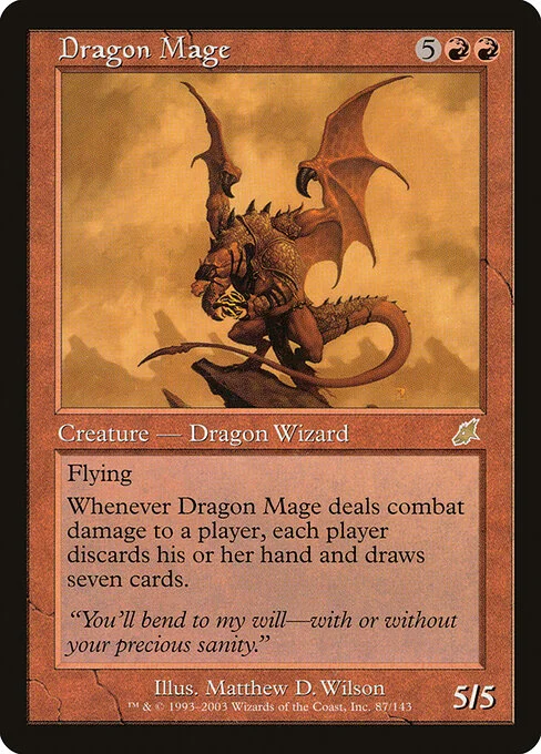 Dragon Mage, carta Magic di tipo Creature — Dragon Wizard illustrata da Matthew D. Wilson
