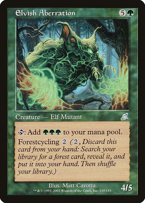 Elvish Aberration, carta Magic di tipo Creature — Elf Mutant illustrata da Matt Cavotta