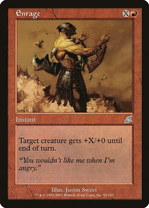 Enrage, carta Magic di tipo Instant illustrata da Justin Sweet