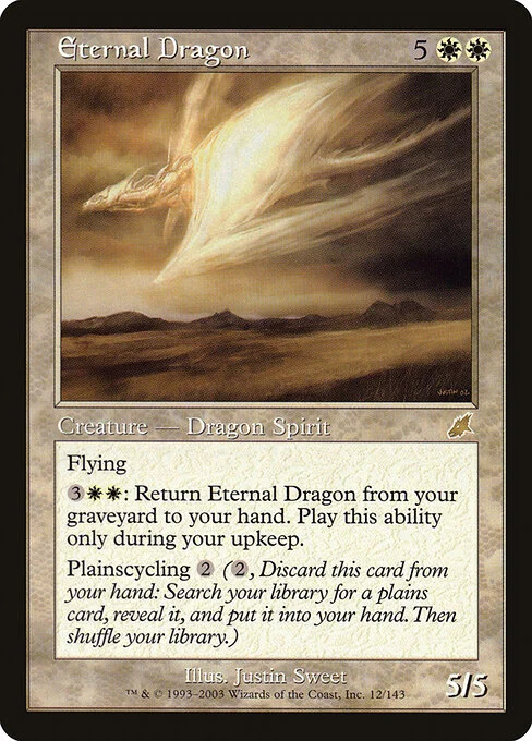 Eternal Dragon, carta Magic di tipo Creature — Dragon Spirit illustrata da Justin Sweet