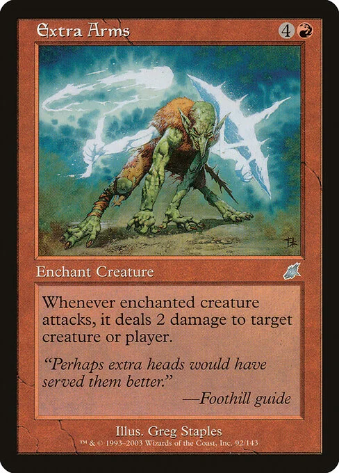 Extra Arms, carta Magic di tipo Enchantment — Aura illustrata da Greg Staples