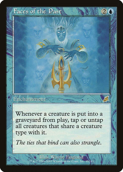Faces of the Past, carta Magic di tipo Enchantment illustrata da Wayne England