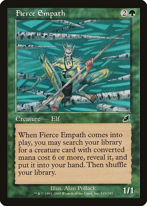 Fierce Empath, carta Magic di tipo Creature — Elf illustrata da Alan Pollack