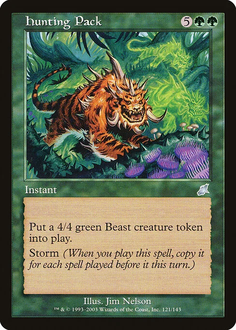 Hunting Pack, carta Magic di tipo Instant illustrata da Jim Nelson